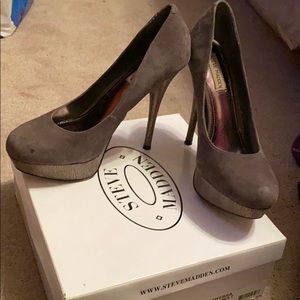 Grey Steve Madden Heels